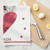 Paws Hondenliefhebber Valentijn Gift Saint Bernard Theedoek (Quarter Fold)