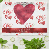 Paws Hondenliefhebber Valentijn Gift Saint Bernard Theedoek (Gevouwen)