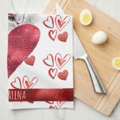 Paws Hondenliefhebber Valentijn Gift Saint Bernard Theedoek (Quarter Fold)