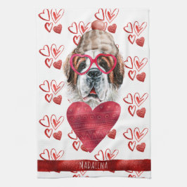 Paws Hondenliefhebber Valentijns Geschenk Sint-Ber Theedoek