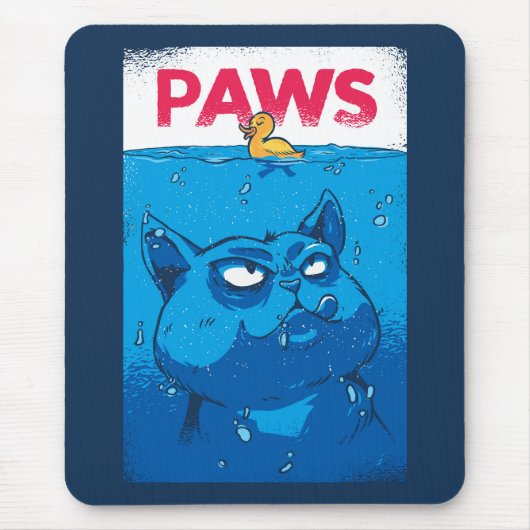 Paws Horror Movie Poster Spoof Muismat (Voorkant)