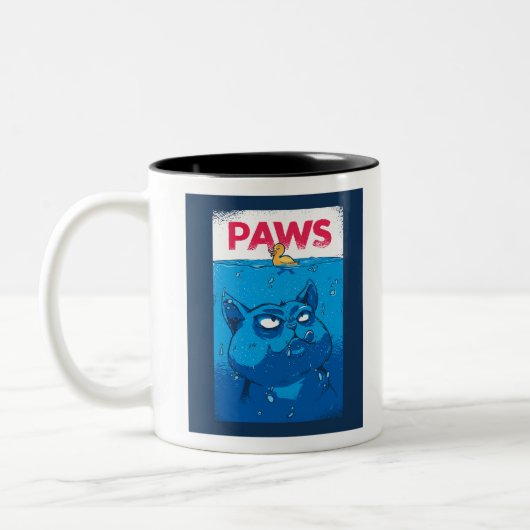 Paws Horror Movie Poster Spoof Tweekleurige Koffiemok (Links)