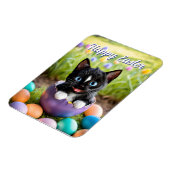 Paws in a Pod: Felini's Ei-ster Gezellig Nest Magneet (Linkerzijde)