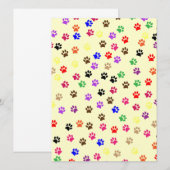Paws Invitation Kaart (Voorkant / Achterkant)