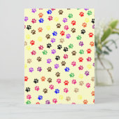 Paws Invitation Kaart (Staand voorkant)