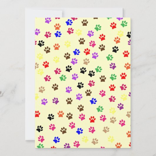 Paws Invitation Kaart (Voorkant)
