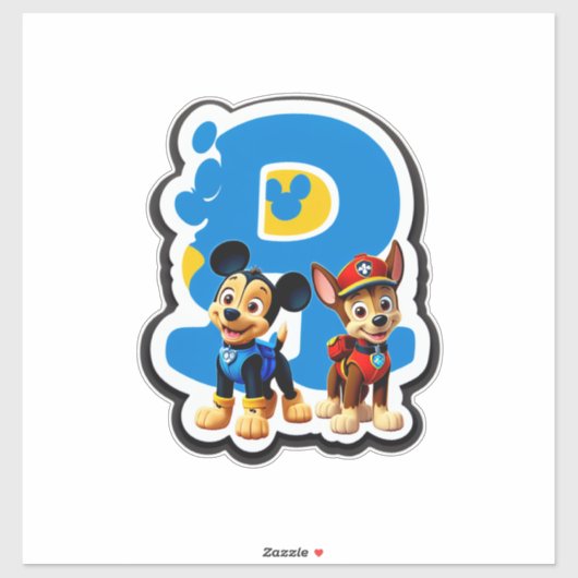 Paws-itief 1 Vandaag! Sticker (Vel)