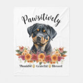 Paws-itief Dankbaar Gezegend Mooie Hond Fleece Deken (Voorkant)