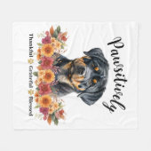 Paws-itief Dankbaar Gezegend Mooie Hond Fleece Deken (Voorkant (Horizontaal))