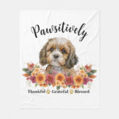 Paws-itief Dankbaar Gezegend Mooie Hond Fleece Deken (Voorkant)