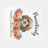 Paws-itief Dankbaar Gezegend Mooie Hond Fleece Deken (Voorkant (Horizontaal))