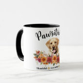 Paws-itief Dankbaar Gezegend Mooie Hond Mok (Voorkant links)