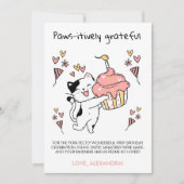Paws-itief dankbare Kitten 1e Verjaardag Bedankkaart (Voorkant)