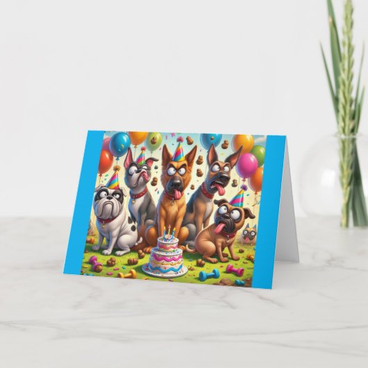 Paws-itief Grappige Verjaardagsviering Kaart (Voorkant)