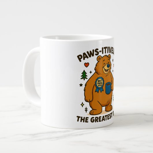 Paws-itief het grootste vader Beer Grote Koffiekop (Links)