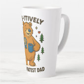Paws-itief het grootste vader Beer Latte Mok (Rechterhoek)