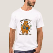 Paws-itief het grootste vader Beer T-shirt (Voorkant)