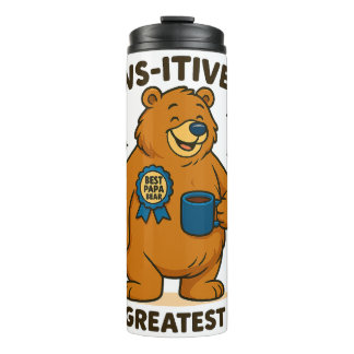 Paws-itief het grootste vader Beer Thermosbeker