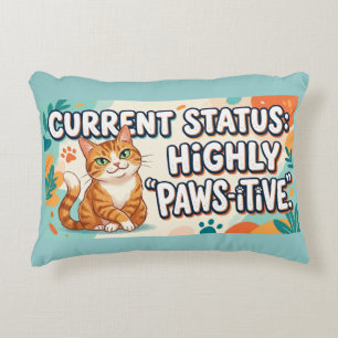 Paws-itieve Stemming Cute Tabby Kat Kussen