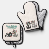 Paws-itiively Adorable! Ovenwant & Pannenlap Set (Voorkant / Achterkant)