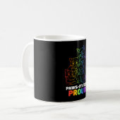 Paws-itive Trots Schattige Kitten Regenboog Kat Fe Koffiemok (Voorkant links)