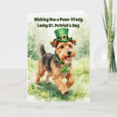 Paws-itively Lucky St. Patrick's Day Terrier Kaart (Voorkant)