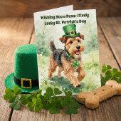 Paws-itively Lucky St. Patrick's Day Terrier Kaart