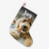 Paws & Joy Photo Pet met Kerstmis stoppen Kleine Kerstsok (Voorkant (Hangend))