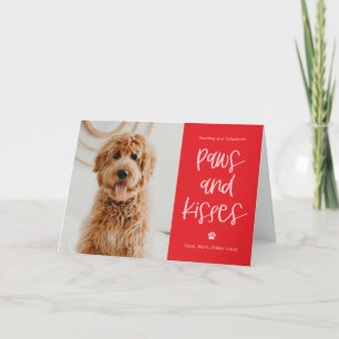 Paws Kisses Editable Color Valentijnsdag Kaart