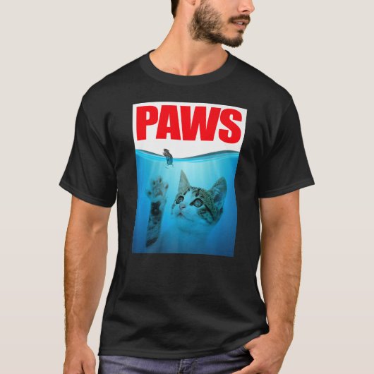 Paws Kitten Meow Parody Cat T-shirt (Voorkant)