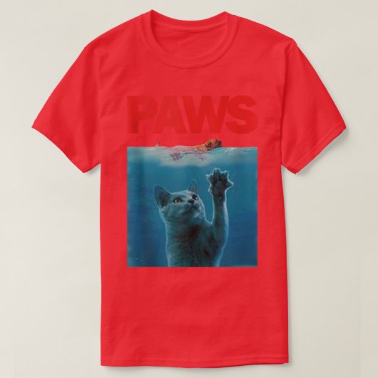 Paws Kitten Meow Parody Funny Cat Lover T-shirt (Design voorkant)