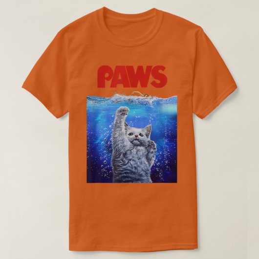 Paws Kitty Cat en People Top, Cute Funny Meow Cat T-shirt (Design voorkant)