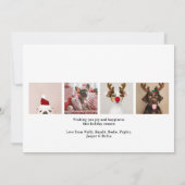 Paws Love and Joy Dog Kerstmis 5-fotokaart Kaart (Achterkant)