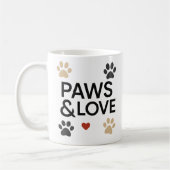 "PAWS & LOVE" Pet Lover Mug | Minimalist Dog  Koffiemok (Links)