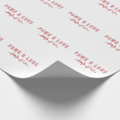 Paws & Love Schattigee Pet Lover Typography Dieren Cadeaupapier (Hoek)