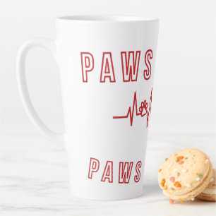 Paws & Love Schattigee Pet Lover Typography Dieren Latte Mok