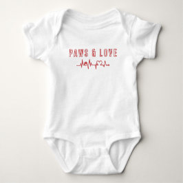 Paws & Love Schattigee Pet Lover Typography Dieren Romper
