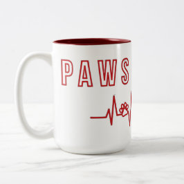 Paws & Love Schattigee Pet Lover Typography Dieren Tweekleurige Koffiemok
