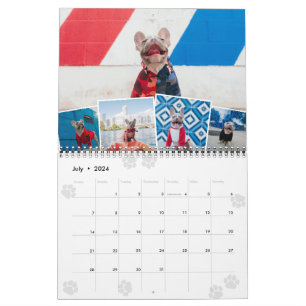 Paws Maandelijkse fotocollage Huisdier foto's Kalender