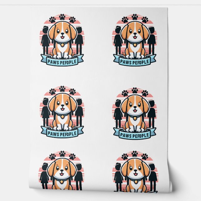 Paws Mensen Grappige Hond & Menselijke Gelijkheid  Behang (Afrollen)