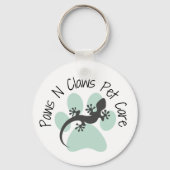 Paws N Claws Pet Care Logo Sleutelhanger (Voorkant)