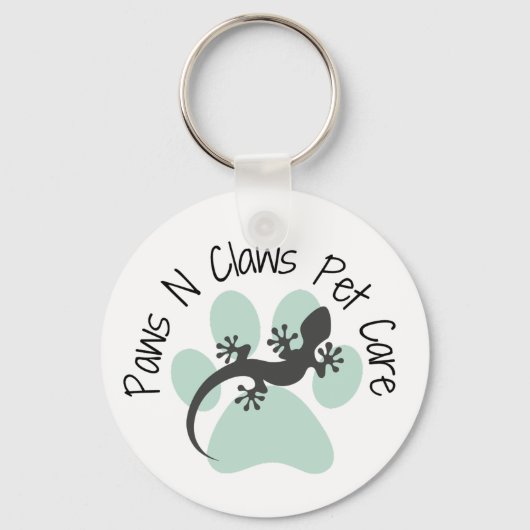 Paws N Claws Pet Care Logo Sleutelhanger (Voorkant)