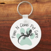 Paws N Claws Pet Care Logo Sleutelhanger (Voorkant)