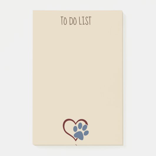 Paws n' Hearts Post-it® notes 4 x 6 (Voorkant)