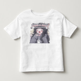 Paws & Naps Schattige gapende Anime-meisje & Kitte Kinder Shirts