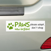 PAWS, neem je aan om geen bumpersticker te kopen (Op auto)
