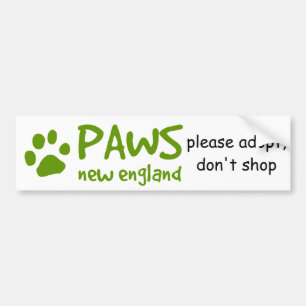 PAWS, neem je aan om geen bumpersticker te kopen