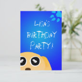 Paws nodigt uit kaart (Staand voorkant)