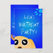 Paws nodigt uit kaart (Voorkant / Achterkant)