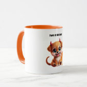 Paws of Darkness Fire Dog Coffee Mug Mok (Voorkant links)